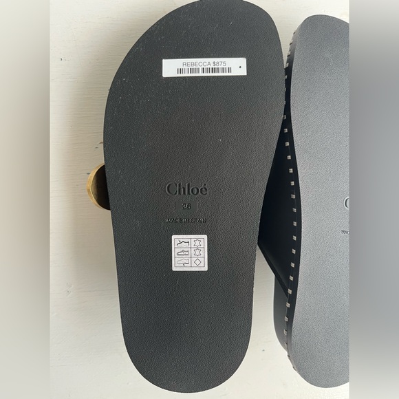 Chloé Rebecca Slide Sandal- Black size 36 - Picture 9 of 14
